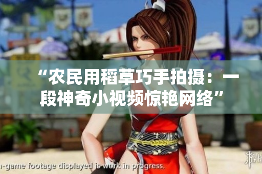 “農(nóng)民用稻草巧手拍攝：一段神奇小視頻驚艷網(wǎng)絡”