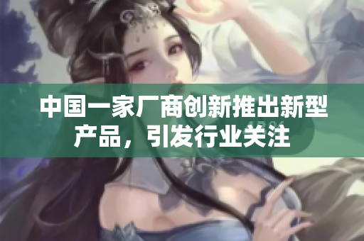 中國一家廠商創(chuàng)新推出新型產(chǎn)品，引發(fā)行業(yè)關(guān)注