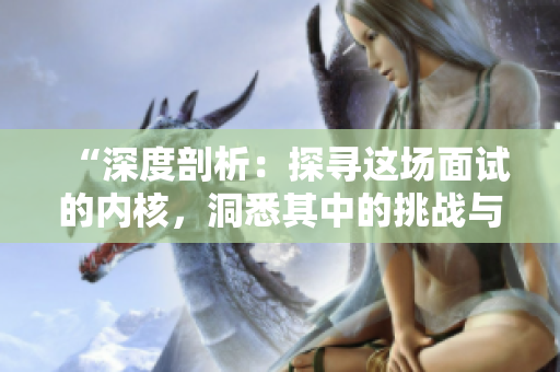 “深度剖析：探尋這場面試的內(nèi)核，洞悉其中的挑戰(zhàn)與機遇”