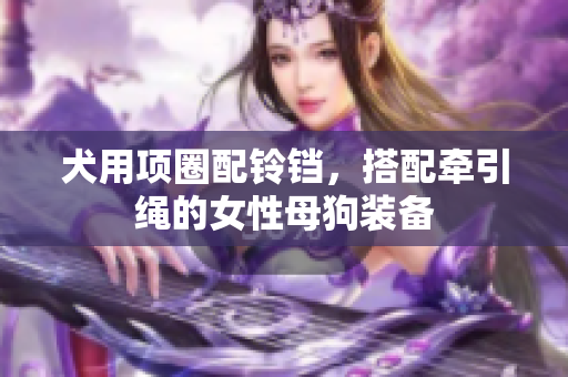 犬用項(xiàng)圈配鈴鐺，搭配牽引繩的女性母狗裝備