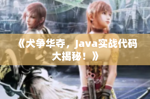 《犬爭華奪，Java實(shí)戰(zhàn)代碼大揭秘！》