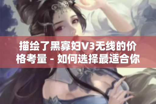 描繪了黑寡婦V3無線的價格考量 - 如何選擇最適合你的版本？