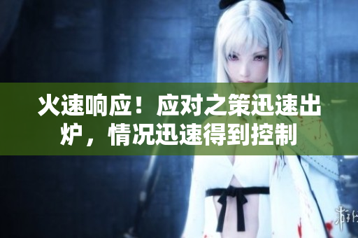 火速響應(yīng)！應(yīng)對之策迅速出爐，情況迅速得到控制