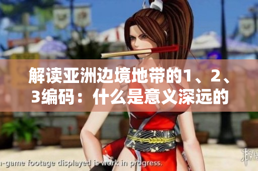 解讀亞洲邊境地帶的1、2、3編碼：什么是意義深遠(yuǎn)的區(qū)分？