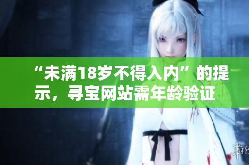 “未滿18歲不得入內(nèi)”的提示，尋寶網(wǎng)站需年齡驗(yàn)證