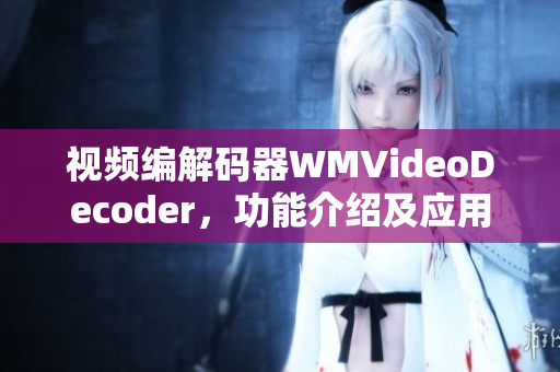 視頻編解碼器WMVideoDecoder，功能介紹及應(yīng)用場(chǎng)景