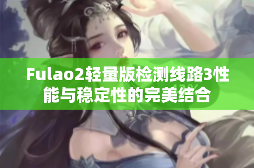 Fulao2輕量版檢測線路3性能與穩(wěn)定性的完美結合