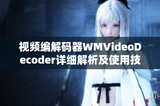 視頻編解碼器WMVideoDecoder詳細(xì)解析及使用技巧。